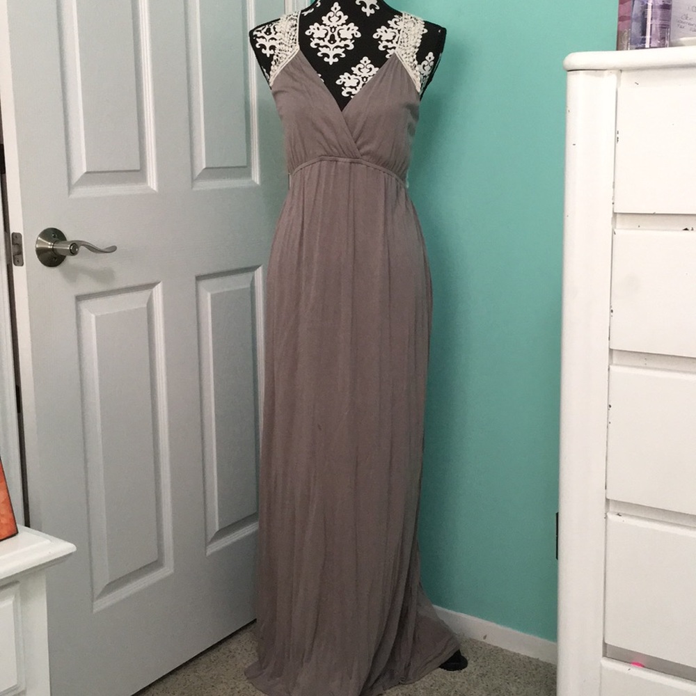 Taupe maxi dress